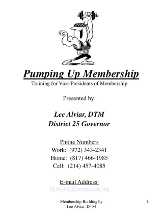 Pumping Up Membership