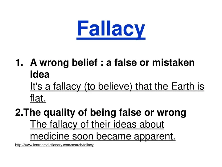 fallacy