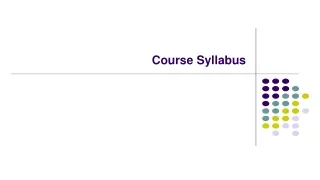 Course Syllabus