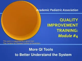 Academic Pediatric Association QUALITY IMPROVEMENT TRAINING:  Module #4