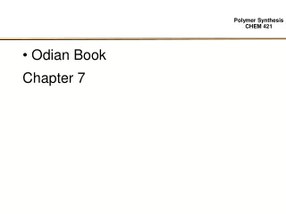 Odian Book Chapter 7