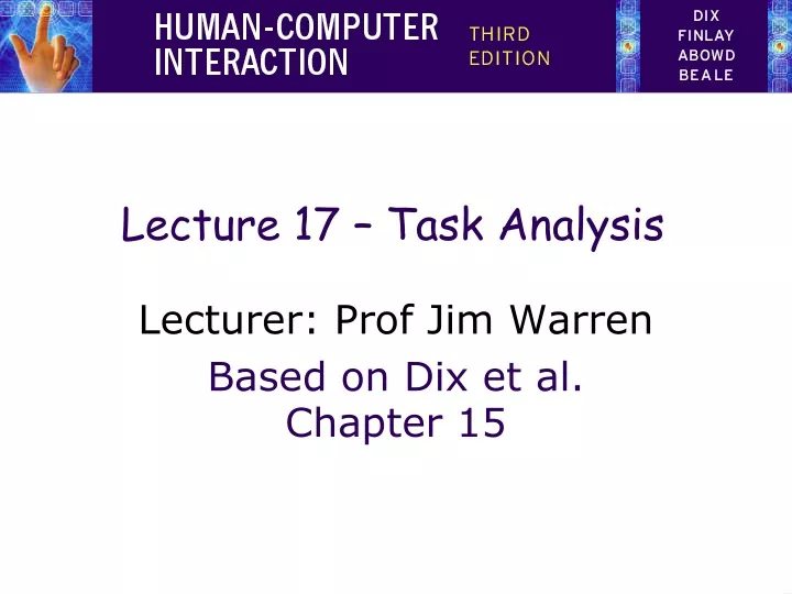 lecture 17 task analysis