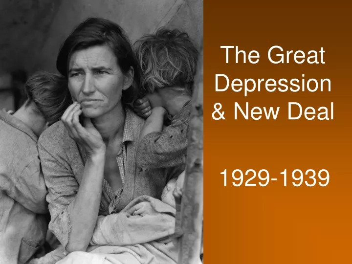 the great depression new deal