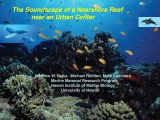 The Soundscape of a Nearshore Reef             near an Urban Center