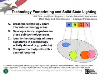Technology Footprinting and Solid-State Lighting