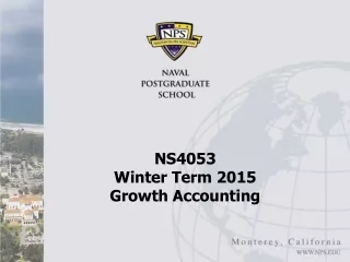 NS4053  Winter Term 2015 Growth Accounting