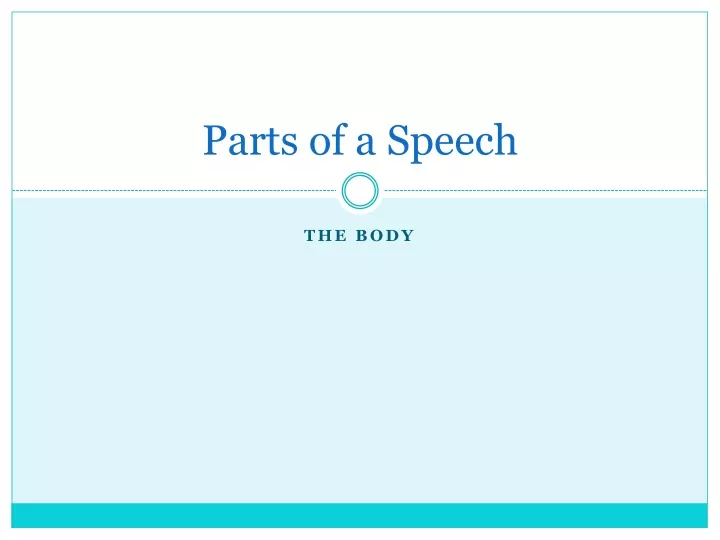 parts of a speech