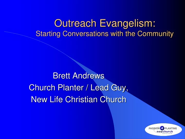 outreach evangelism starting conversations with the community