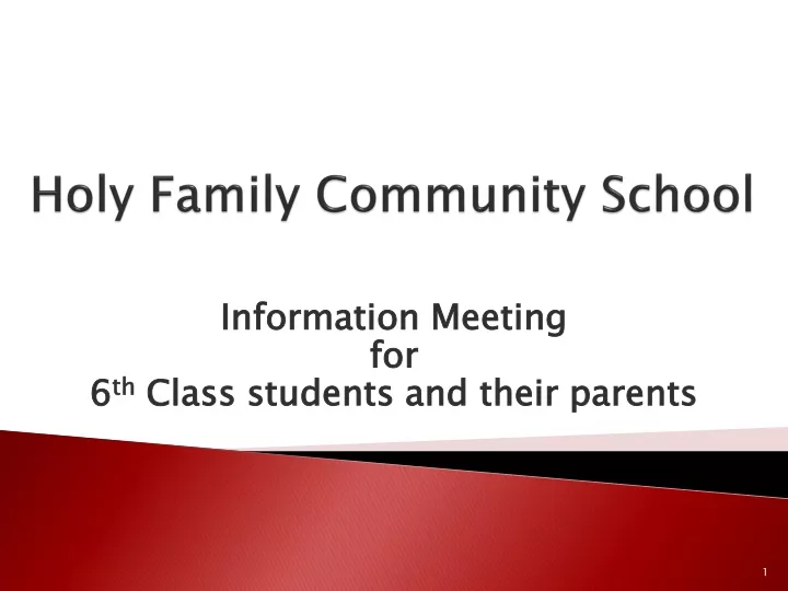 holy family community school
