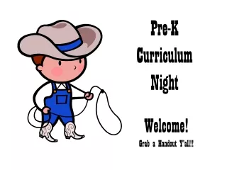 Pre-K  Curriculum Night