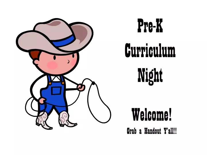 pre k curriculum night