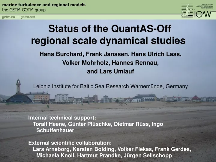 status of the quantas off regional scale