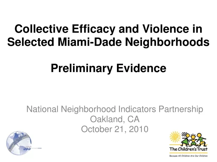 collective efficacy and violence in selected