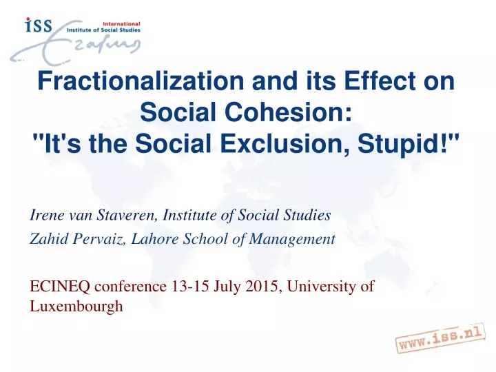 fractionalization and its effect on social