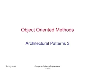 Object Oriented Methods