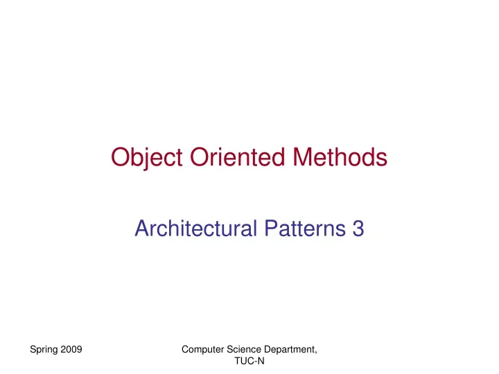 object oriented methods