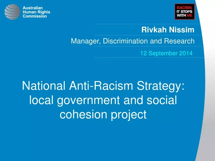 national anti racism strategy local government and social cohesion project