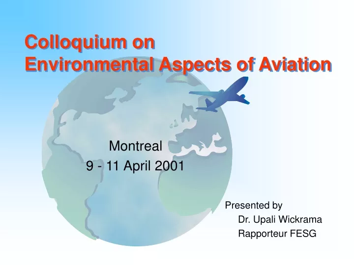colloquium on environmental aspects of aviation