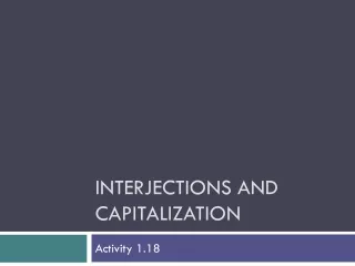 Interjections and Capitalization