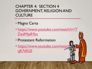Chapter 4:  Section 4 Government, Religion and Culture