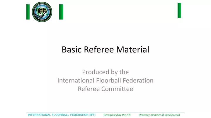 basic referee material