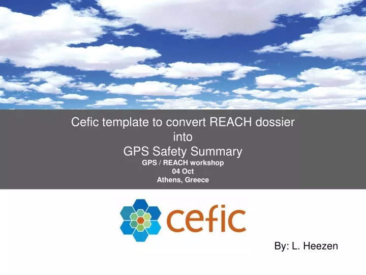 cefic template to convert reach dossier into