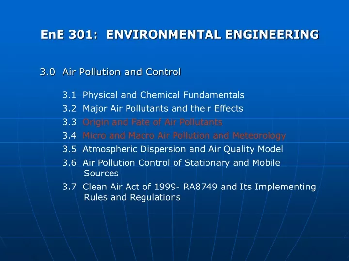 ene 301 environmental engineering