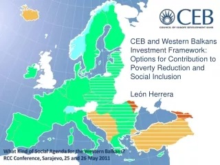 CEB and Western Balkans  Investment  Framework: