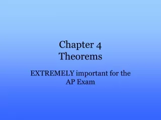 Chapter 4 Theorems
