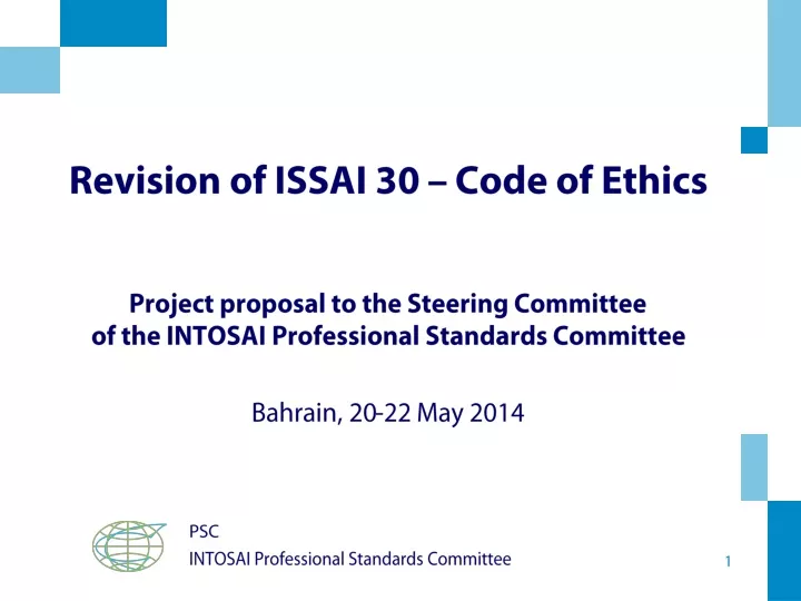 revision of issai 30 code of ethics project