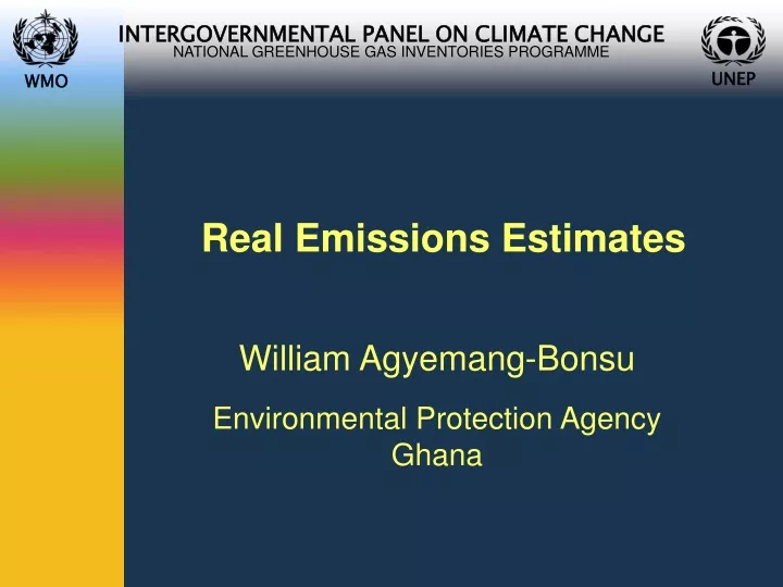 real emissions estimates