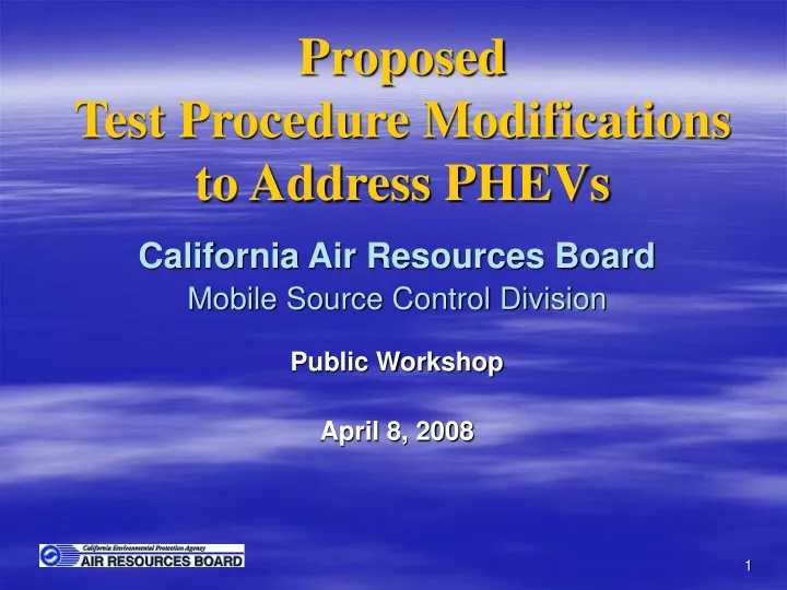 proposed test procedure modifications to address phevs