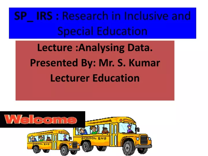 sp irs research in inclusive and special education