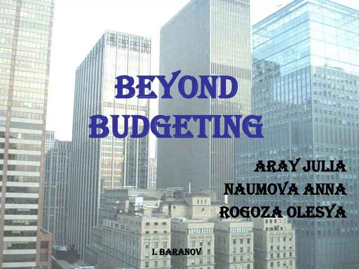 beyond budgeting
