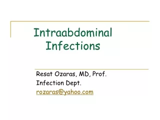Intraabdominal Infections