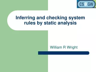 Inferring and checking system rules by static analysis