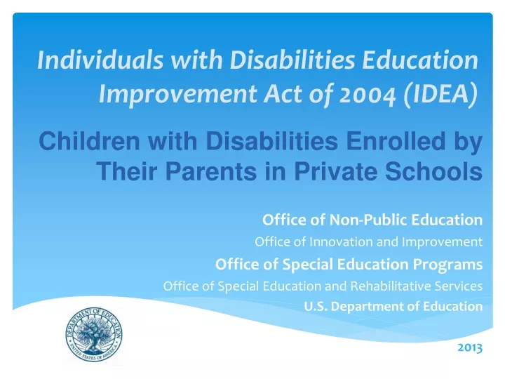 individuals with disabilities education improvement act of 2004 idea