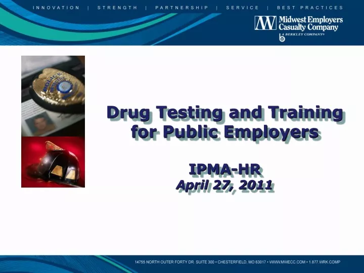 drug testing and training for public employers