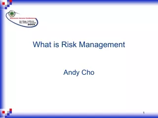 What is Risk Management Andy Cho