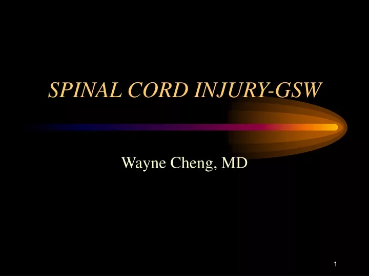 spinal cord injury gsw