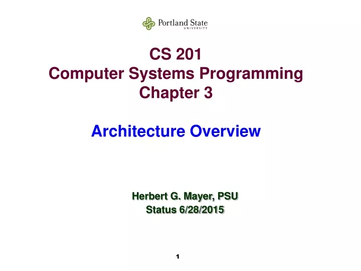 cs 201 computer systems programming chapter