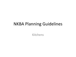 NKBA Planning Guidelines