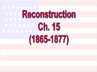 Reconstruction Ch. 15 (1865-1877)