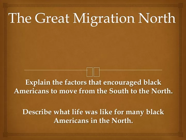 the great migration north