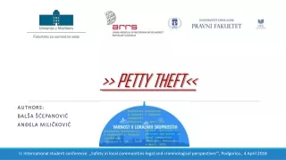 &gt;&gt; PETTY THEFT&lt;&lt;