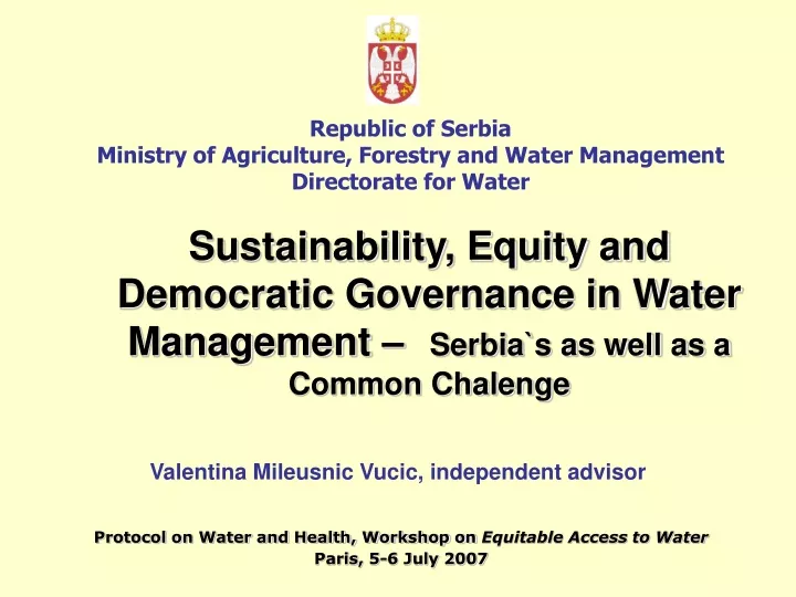 republic of serbia ministry of agriculture