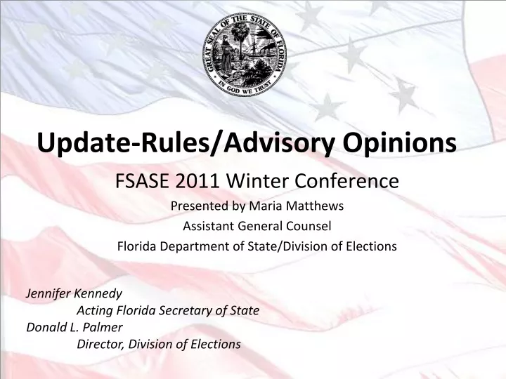update rules advisory opinions