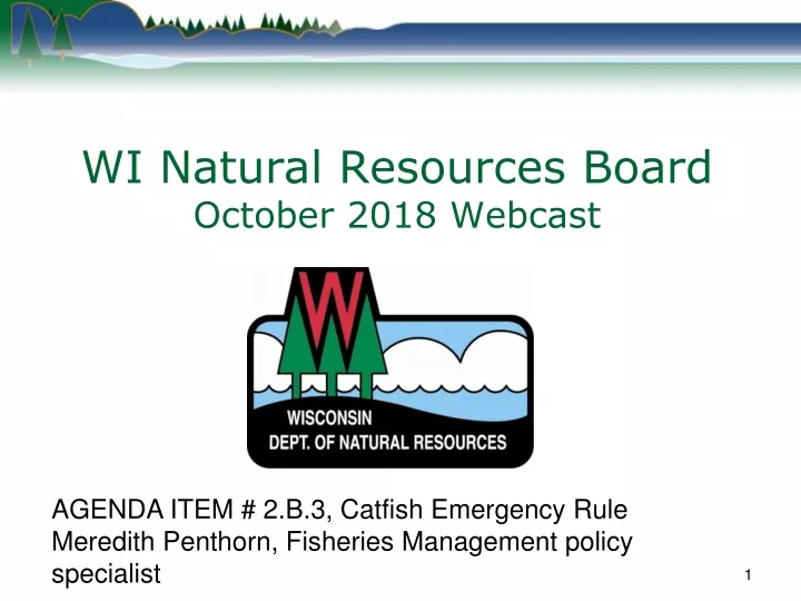 wi natural resources board october 2018 webcast