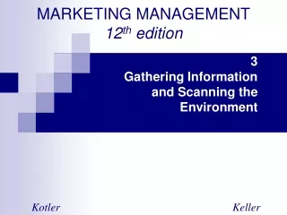 MARKETING MANAGEMENT 12 th  edition