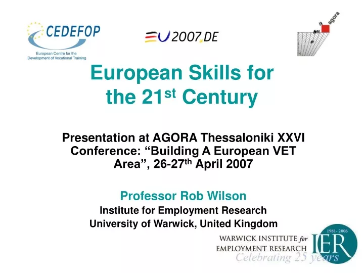 european skills for the 21 st century